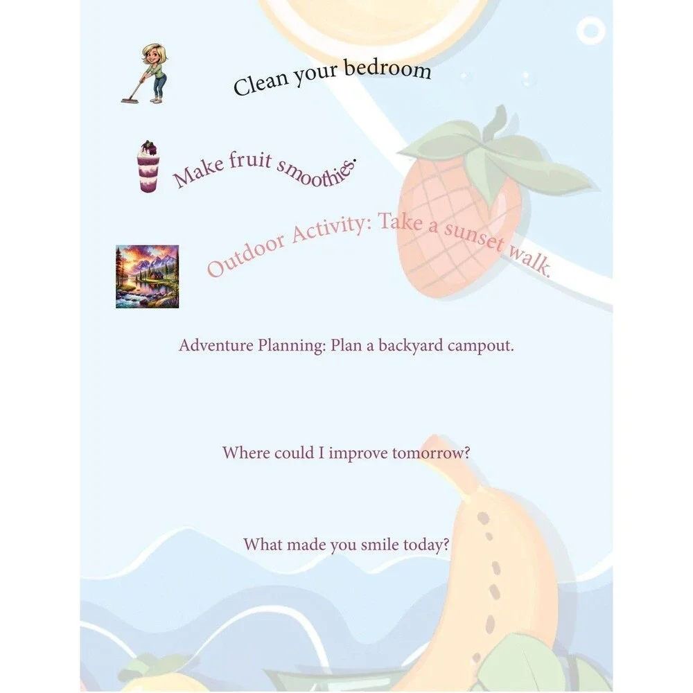 92 Days of Summer Planner Daily Journal Goals & Family Activities